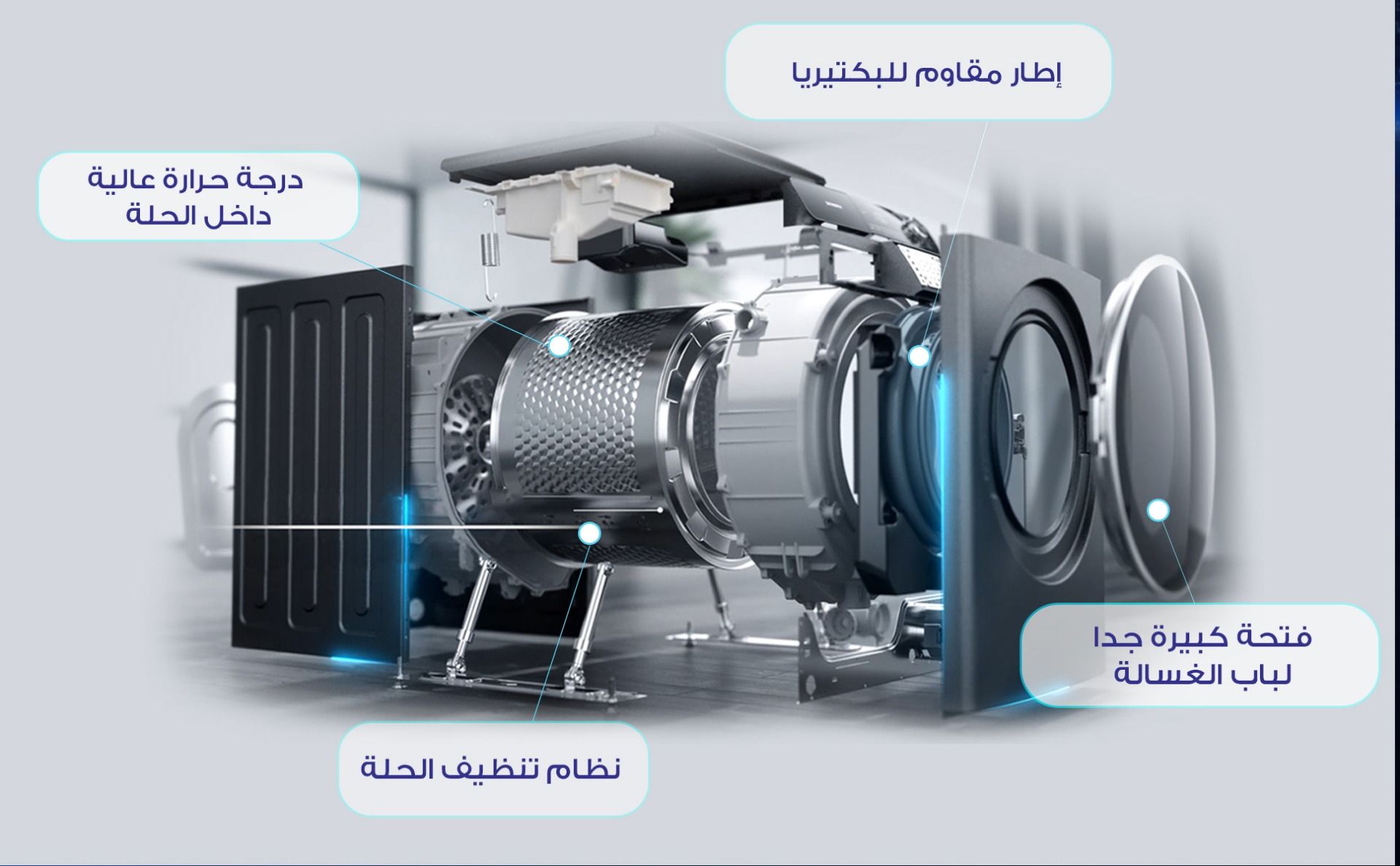 Fresh Washing Machine 10 Kgs Inverter Direct Drive G2-Ocean Blue