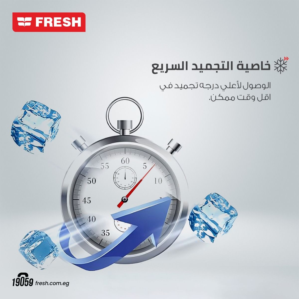 ديب فريزر راسي فريش 5 ادراج -فضي /FNU-L250S