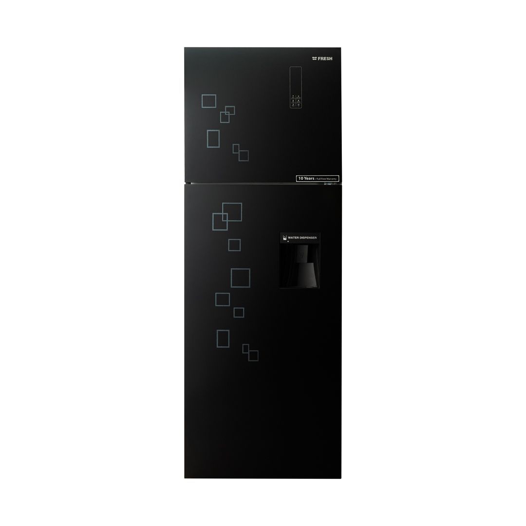 Fresh Refrigerator FNT-DR540 YGB 426 Liters Glass Black