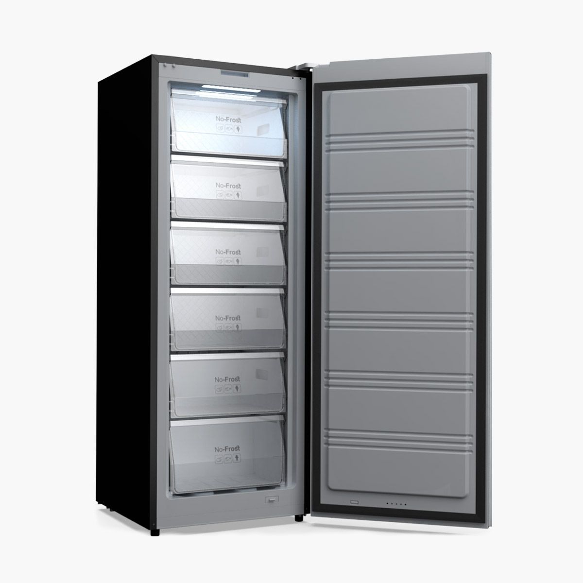 Fresh Inverter Upright Freezer Modena Glass FNU-MT270 IGBH - Black Touch